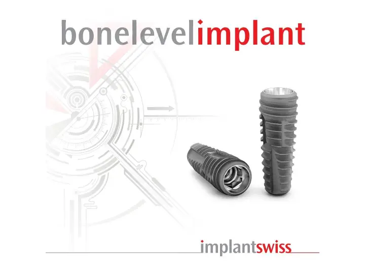 ImplantSwiss Bone Level implant ve konik bağlantı platform switching detayı